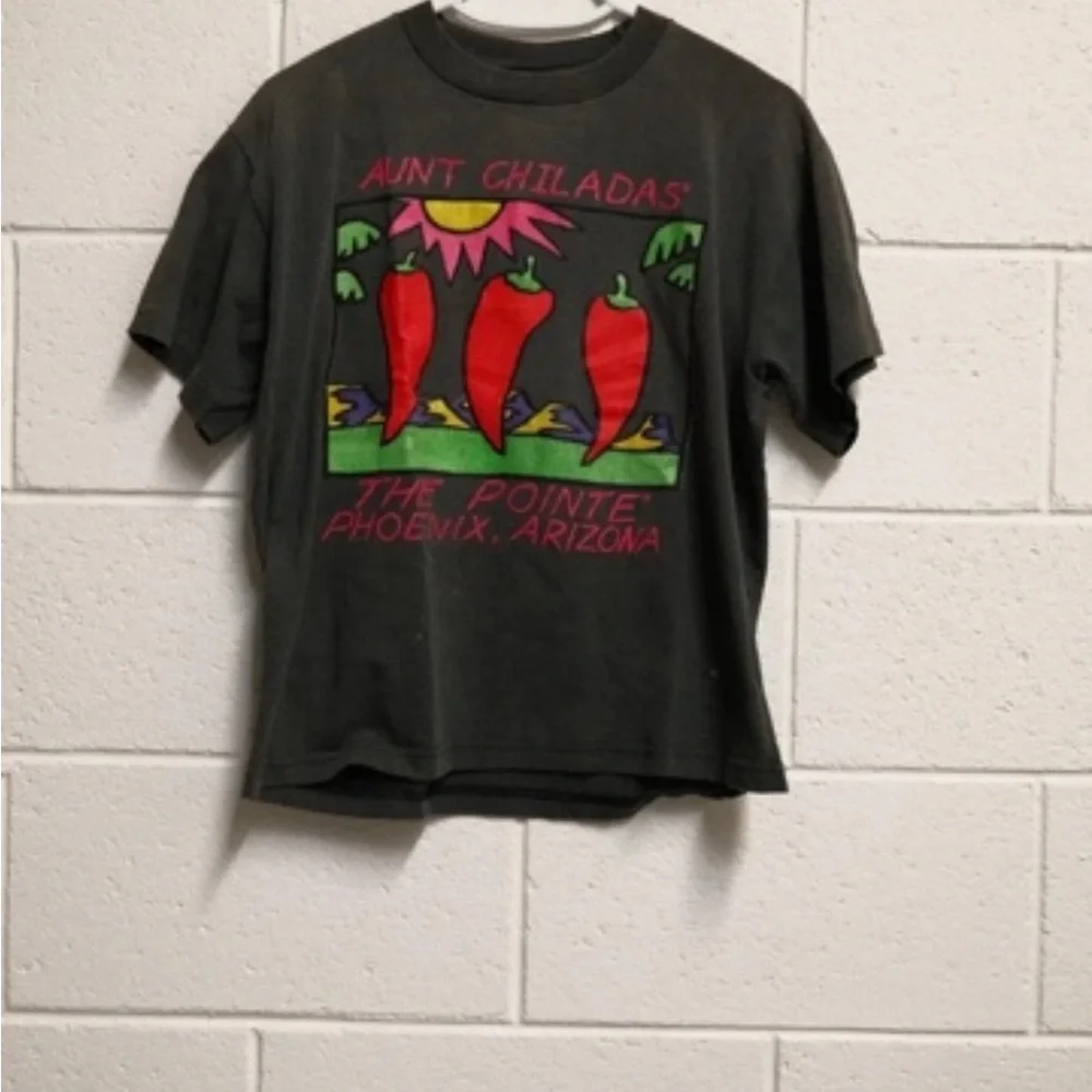 OP Black Short Sleeve Tee with Red Chili Graphic